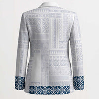 Samoa Siapo Blue Trimmed Blazer Samoa White Sunday - Polynesian Pride