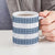 Samoa Siapo Blue Trimmed Ceramic Mug Samoa White Sunday - Polynesian Pride