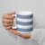 Samoa Siapo Blue Trimmed Ceramic Mug Samoa White Sunday - Polynesian Pride