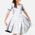 Samoa Siapo Blue Trimmed Family Matching Puletasi and Hawaiian Shirt Samoa White Sunday - Polynesian Pride