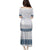 Samoa Siapo Blue Trimmed Family Matching Puletasi and Hawaiian Shirt Samoa White Sunday - Polynesian Pride