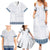 Samoa Siapo Blue Trimmed Family Matching Summer Maxi Dress and Hawaiian Shirt Samoa White Sunday - Polynesian Pride