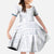 Samoa Siapo Blue Trimmed Family Matching Tank Maxi Dress and Hawaiian Shirt Samoa White Sunday - Polynesian Pride