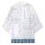 Samoa Siapo Blue Trimmed Kimono Samoa White Sunday - Polynesian Pride