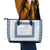Samoa Siapo Blue Trimmed Leather Tote Bag Samoa White Sunday - Polynesian Pride