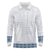 Samoa Siapo Blue Trimmed Long Sleeve Polo Shirt Samoa White Sunday - Polynesian Pride