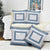 Samoa Siapo Blue Trimmed Pillow Cover Samoa White Sunday - Polynesian Pride