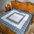 Samoa Siapo Blue Trimmed Quilt Samoa White Sunday - Polynesian Pride