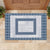 Samoa Siapo Blue Trimmed Rubber Doormat Samoa White Sunday - Polynesian Pride