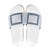 Samoa Siapo Blue Trimmed Slide Sandals Samoa White Sunday - Polynesian Pride