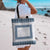 Samoa Siapo Blue Trimmed Tote Bag Samoa White Sunday - Polynesian Pride