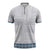 Samoa Siapo Blue Trimmed Zipper Polo Shirt Samoa White Sunday - Polynesian Pride
