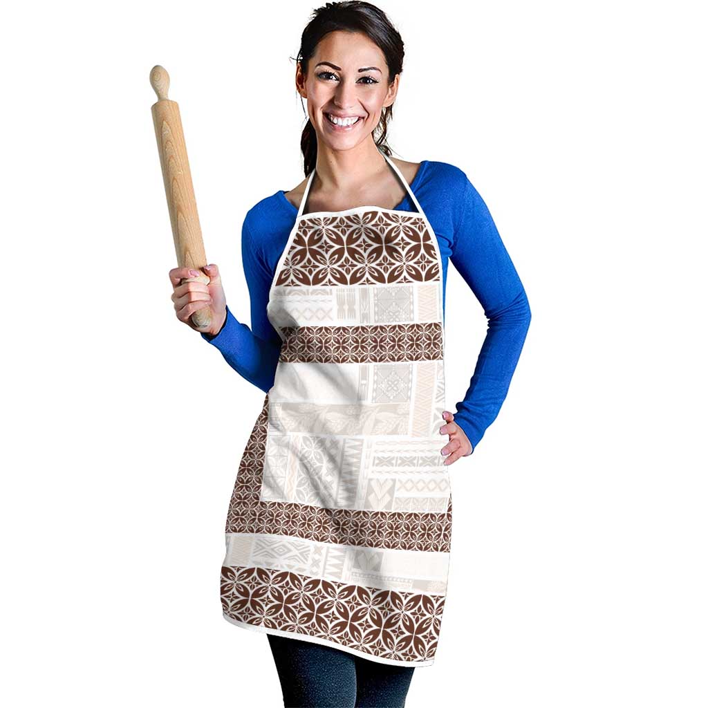 Samoa Siapo Brown Trimmed Apron Samoa White Sunday - Polynesian Pride