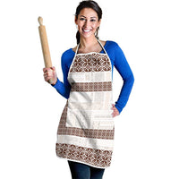 Samoa Siapo Brown Trimmed Apron Samoa White Sunday - Polynesian Pride