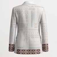 Samoa Siapo Brown Trimmed Blazer Samoa White Sunday - Polynesian Pride