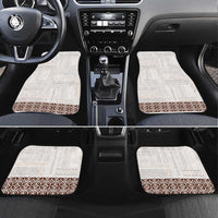 Samoa Siapo Brown Trimmed Car Mats Samoa White Sunday - Polynesian Pride