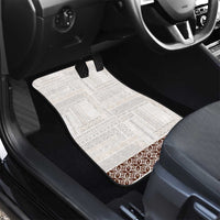 Samoa Siapo Brown Trimmed Car Mats Samoa White Sunday - Polynesian Pride