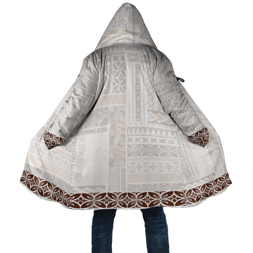 Samoa Siapo Brown Trimmed Cloak Samoa White Sunday - Polynesian Pride
