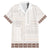Samoa Siapo Brown Trimmed Family Matching Off The Shoulder Long Sleeve Dress and Hawaiian Shirt Samoa White Sunday - Polynesian Pride