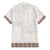 Samoa Siapo Brown Trimmed Family Matching Off The Shoulder Long Sleeve Dress and Hawaiian Shirt Samoa White Sunday - Polynesian Pride