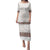 Samoa Siapo Brown Trimmed Family Matching Puletasi and Hawaiian Shirt Samoa White Sunday - Polynesian Pride