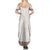 Samoa Siapo Brown Trimmed Family Matching Summer Maxi Dress and Hawaiian Shirt Samoa White Sunday - Polynesian Pride