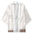 Samoa Siapo Brown Trimmed Kimono Samoa White Sunday - Polynesian Pride
