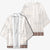 Samoa Siapo Brown Trimmed Kimono Samoa White Sunday - Polynesian Pride