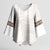 Samoa Siapo Brown Trimmed Kimono Sleeve Blouse Samoa White Sunday - Polynesian Pride