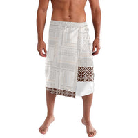 Samoa Siapo Brown Trimmed Lavalava Samoa White Sunday - Polynesian Pride