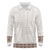 Samoa Siapo Brown Trimmed Long Sleeve Polo Shirt Samoa White Sunday - Polynesian Pride