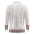 Samoa Siapo Brown Trimmed Long Sleeve Polo Shirt Samoa White Sunday - Polynesian Pride