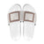Samoa Siapo Brown Trimmed Slide Sandals Samoa White Sunday - Polynesian Pride