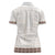 Samoa Siapo Brown Trimmed Women Polo Shirt Samoa White Sunday - Polynesian Pride