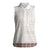 Samoa Siapo Brown Trimmed Women Sleeveless Polo Shirt Samoa White Sunday - Polynesian Pride