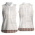 Samoa Siapo Brown Trimmed Women Sleeveless Polo Shirt Samoa White Sunday - Polynesian Pride