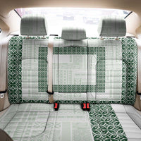 Samoa Siapo Green Trimmed Back Car Seat Cover Samoa White Sunday - Polynesian Pride