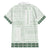 Samoa Siapo Green Trimmed Family Matching Off The Shoulder Long Sleeve Dress and Hawaiian Shirt Samoa White Sunday - Polynesian Pride