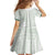 Samoa Siapo Green Trimmed Family Matching Summer Maxi Dress and Hawaiian Shirt Samoa White Sunday - Polynesian Pride