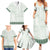 Samoa Siapo Green Trimmed Family Matching Summer Maxi Dress and Hawaiian Shirt Samoa White Sunday - Polynesian Pride
