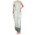 Samoa Siapo Green Trimmed Family Matching Tank Maxi Dress and Hawaiian Shirt Samoa White Sunday - Polynesian Pride