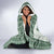 Samoa Siapo Green Trimmed Hooded Blanket Samoa White Sunday - Polynesian Pride