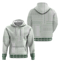 Samoa Siapo Green Trimmed Hoodie Samoa White Sunday - Polynesian Pride