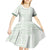 Samoa Siapo Green Trimmed Kid Short Sleeve Dress Samoa White Sunday - Polynesian Pride