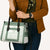 Samoa Siapo Green Trimmed Leather Bag Samoa White Sunday - Polynesian Pride