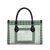 Samoa Siapo Green Trimmed Leather Bag Samoa White Sunday - Polynesian Pride