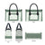 Samoa Siapo Green Trimmed Leather Bag Samoa White Sunday - Polynesian Pride