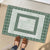 Samoa Siapo Green Trimmed Rubber Doormat Samoa White Sunday - Polynesian Pride