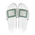 Samoa Siapo Green Trimmed Slide Sandals Samoa White Sunday - Polynesian Pride