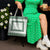 Samoa Siapo Green Trimmed Tote Bag Samoa White Sunday - Polynesian Pride